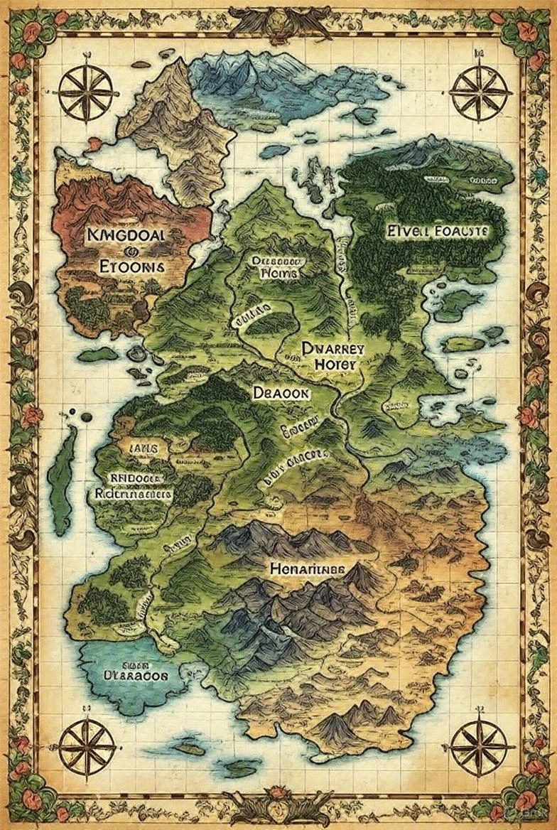 Нейросети для генерации карты для ролевой игры