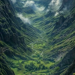 Ущелье в Каринианские горы